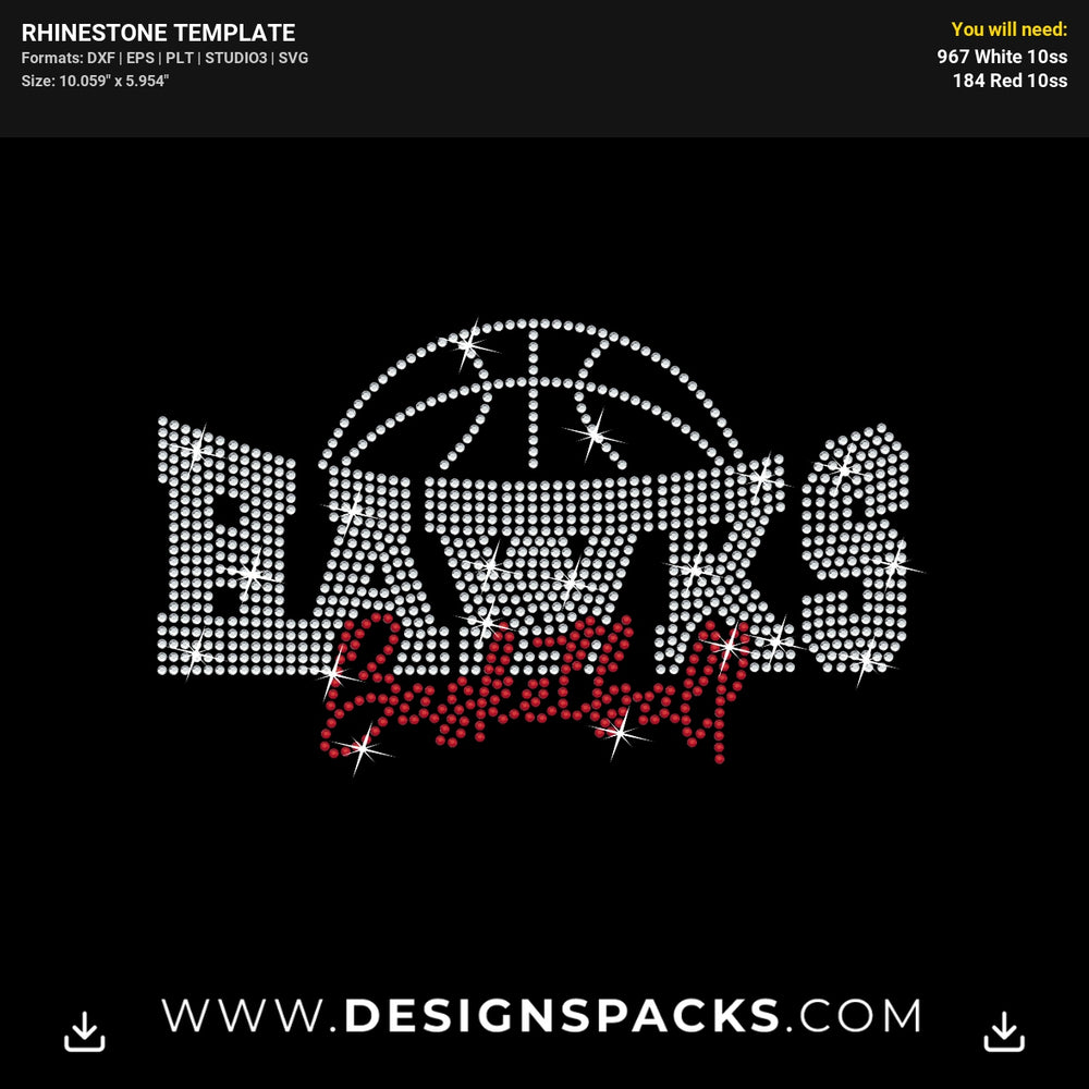 Hawks Basketball  Download Rhinestone Digital Template