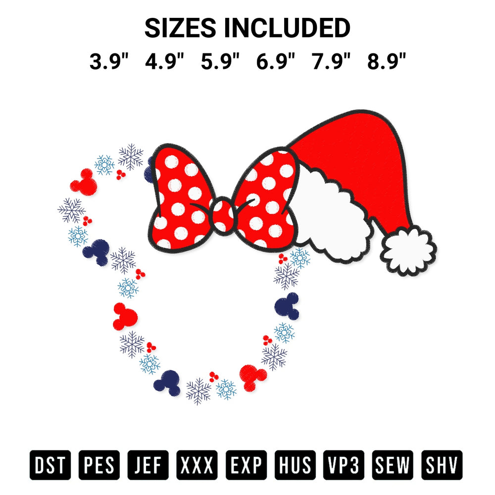 Stitch like a pro with the Snowflake Minnie Winter Wonderland Embroidery Design embroidery pattern from Designspacks.com. High-quality digital machine embroidery file. Available sizes: 3.9", 4.9", 5.9", 6.9", 7.9", 8.9".