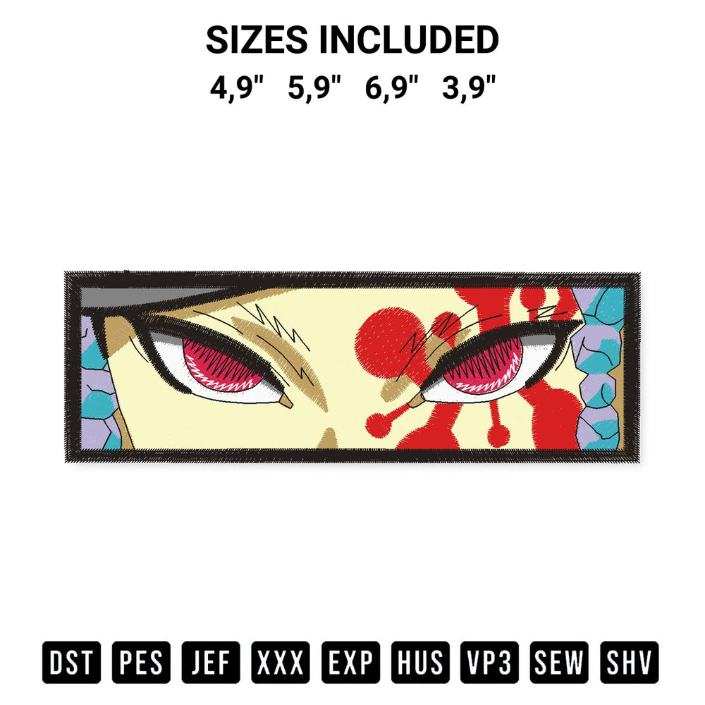 Create amazing crafts with the Tengen Uzui Kimetsu No Yaiba Anime Logo Embroidery Design embroidery file. High-quality digital download from Designspacks.com, perfect for beginners and pros. Available sizes: 4,9", 5,9", 6,9", 3,9".
