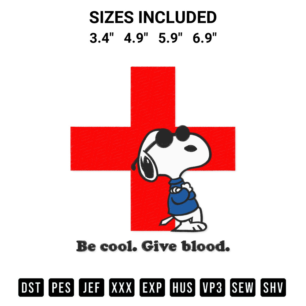 Looking for the perfect pattern? Download the Red Cross Snoopy Embroidery Design embroidery design today at Designspacks.com. Crisp, clean stitching guaranteed. Available sizes: 3.4", 4.9", 5.9", 6.9".