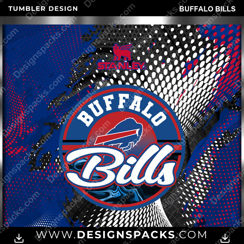 Football Stanley Buffalo Bills Tumbler Digital Wrap Design