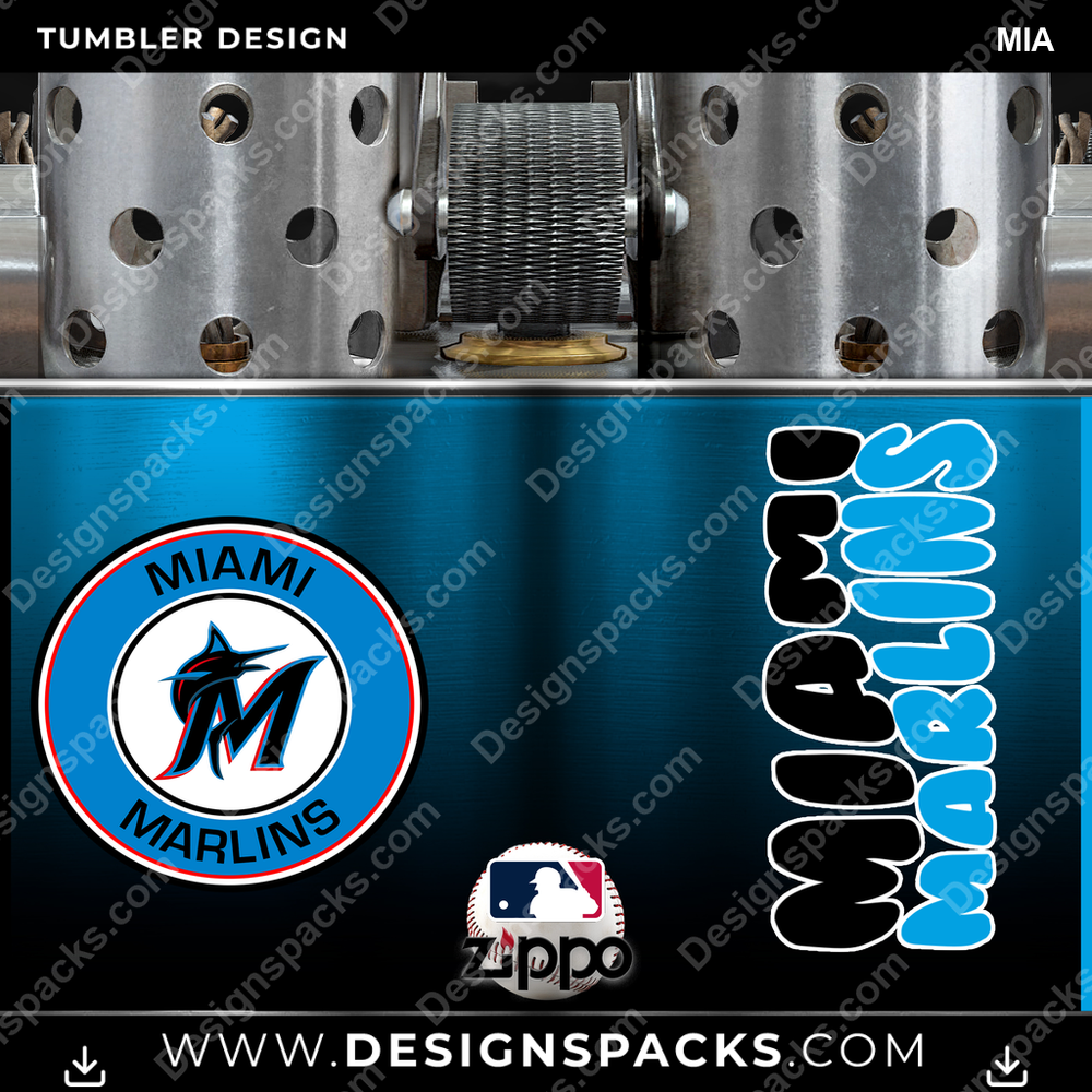 Baseball Zippo Lighter MIA Tumbler Digital Wrap Design