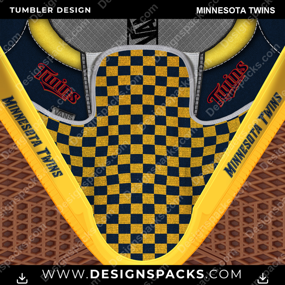 Baseball Vans Classic Minnesota Twins Tumbler Digital Wrap Design