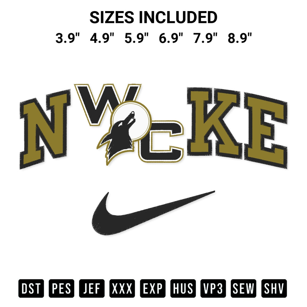 Add a unique touch to your apparel with the Weatherford College X Nike Embroidery Design embroidery file. Premium instant download available now on Designspacks.com. Available sizes: 3.9", 4.9", 5.9", 6.9", 7.9", 8.9".