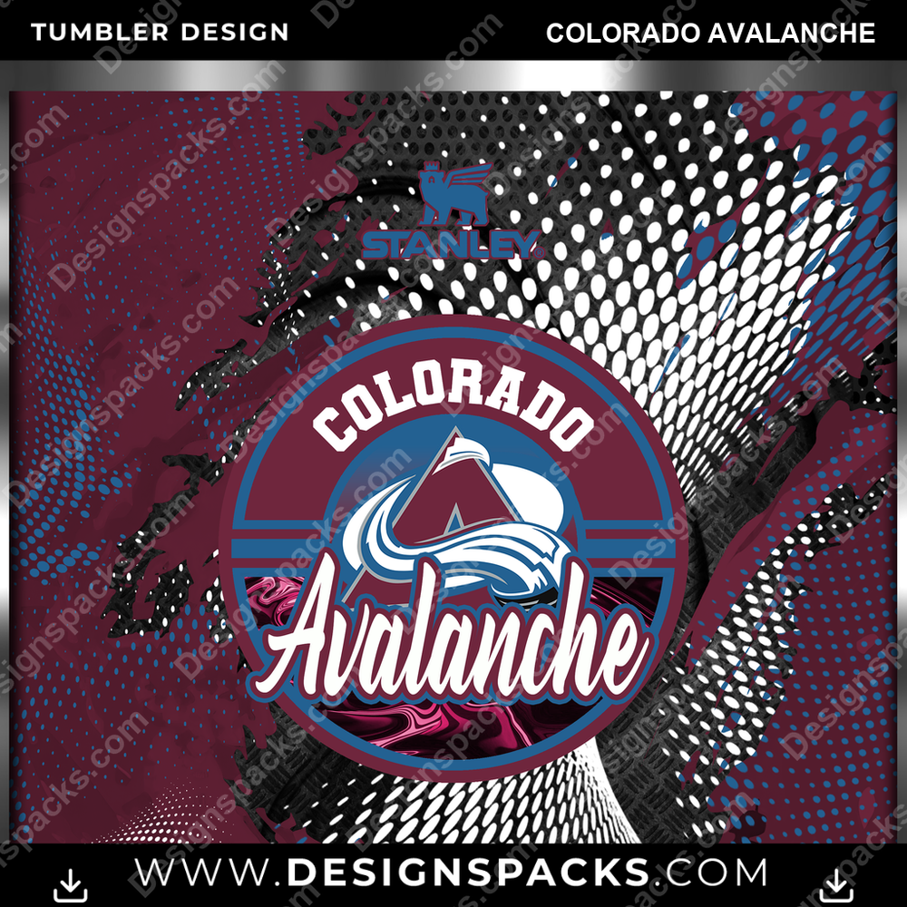 Ice Hockey Stanley Colorado Avalanche Tumbler Digital Wrap Design