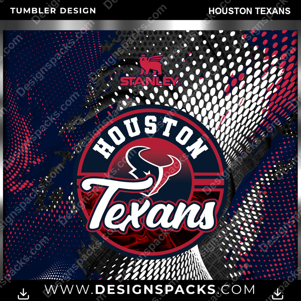 Football Stanley Houston Texans Tumbler Digital Wrap Design