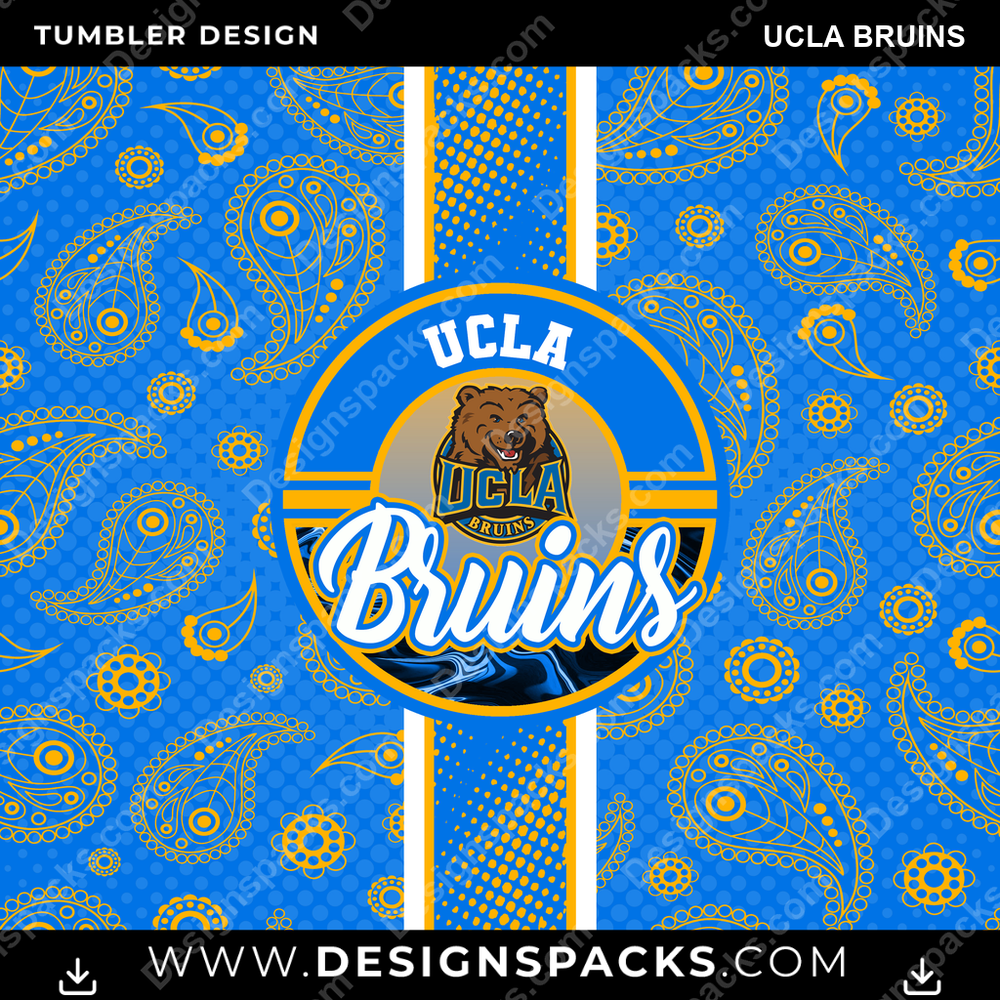 College Sport Handkerchief UCLA Bruins NCAA College Sport Tumbler Digital Wrap Design Download