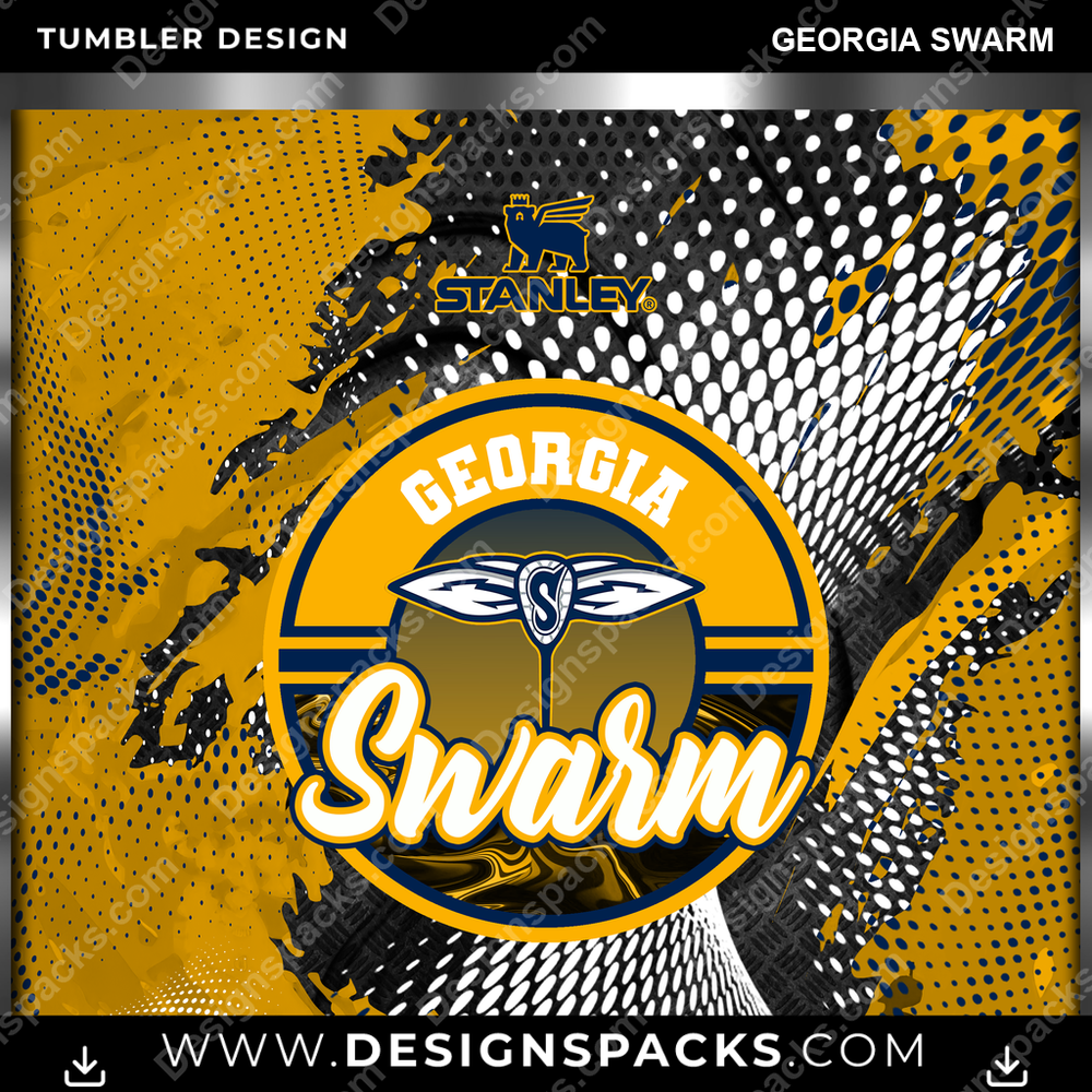 Lacrosse Stanley Georgia Swarm Tumbler Digital Wrap Design
