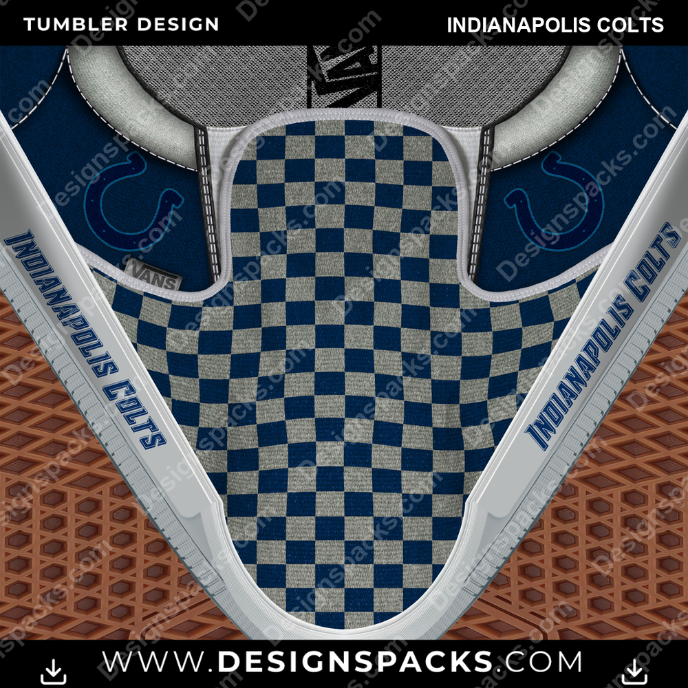 Football Vans Classic Indianapolis Colts Tumbler Digital Wrap Design