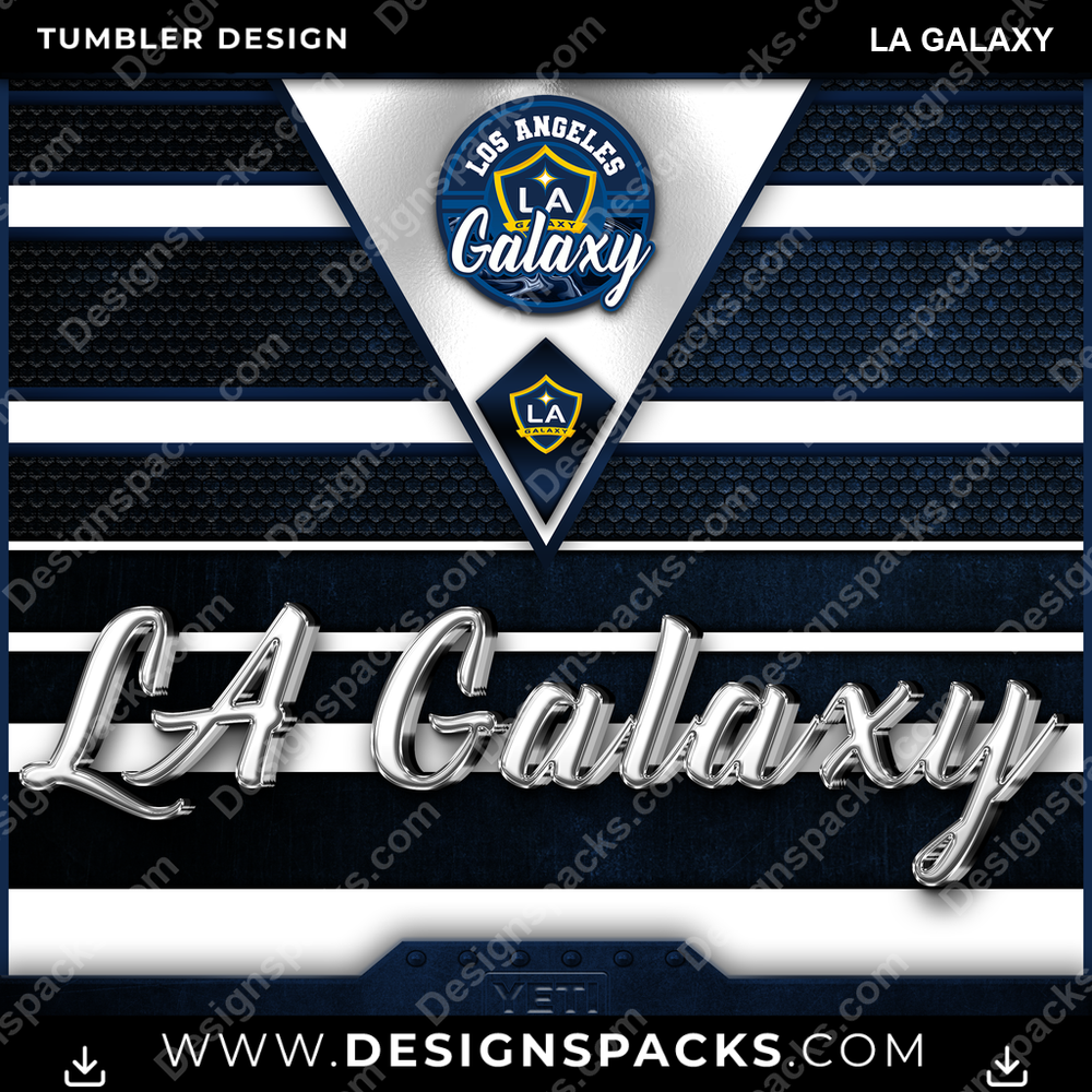 US Soccer YETI LA Galaxy Tumbler Digital Wrap Design