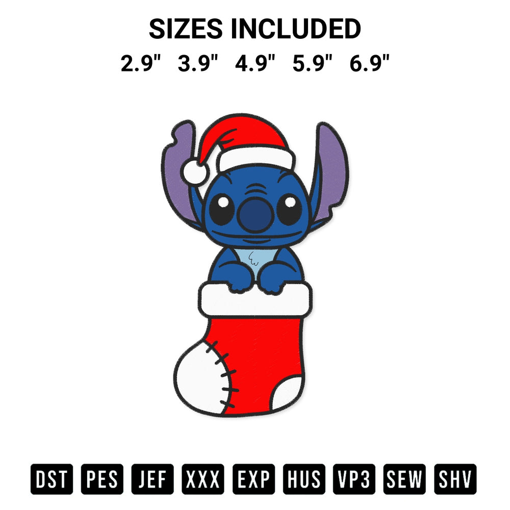 Transform your fabrics with the Stitch In Stocking Christmas Embroidery Design embroidery design. Instant access to premium digitized patterns at Designspacks.com. Available sizes: 2.9", 3.9", 4.9", 5.9", 6.9".