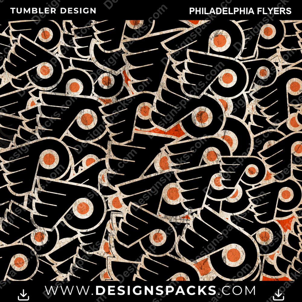 Hockey Logo BG Philadelphia Flyers NHL Hockey Tumbler Digital Wrap Design Download
