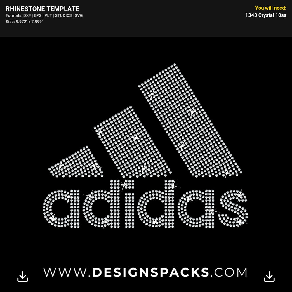 Adidas Logo2 Updated Rhinestone Digital Template
