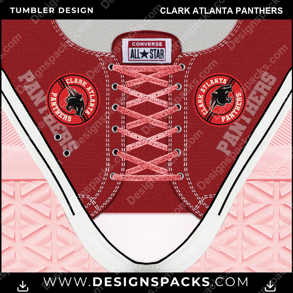 College Sport Converse Clark Atlanta Panthers NCAA College Sport Tumbler Digital Wrap Design Download