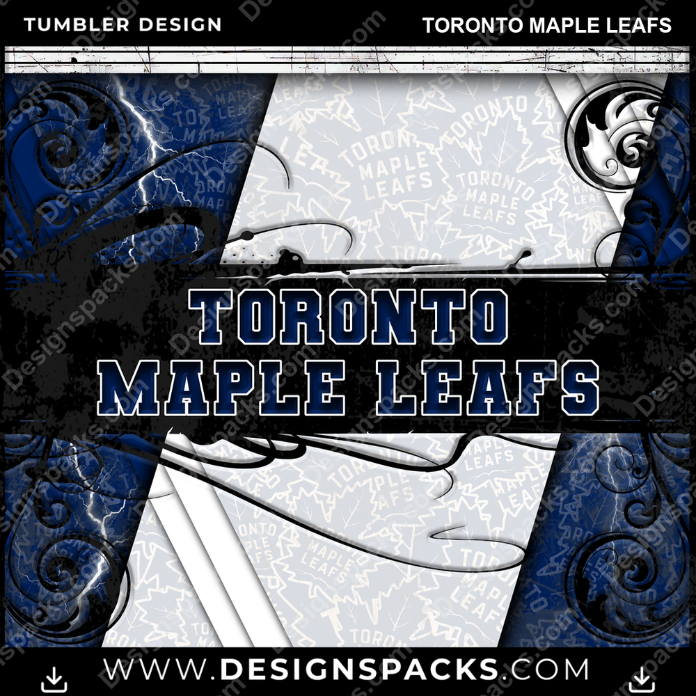 Hockey Elegant Toronto Maple Leafs Tumbler Digital Wrap Design