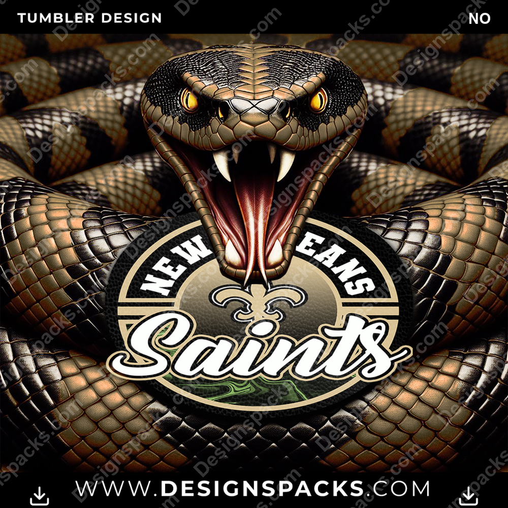 Football Rattle Snake NO Tumbler Digital Wrap Design