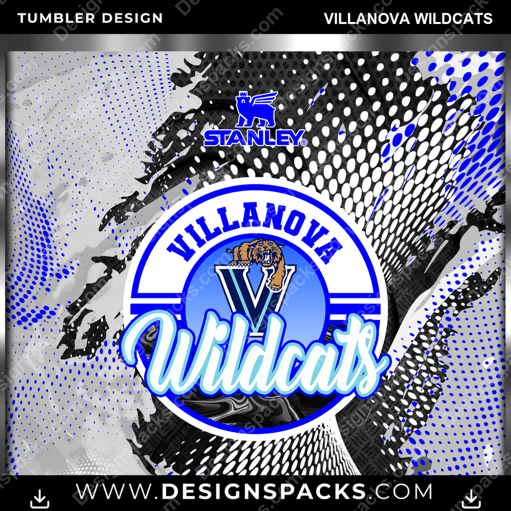 College Sport Stanley Villanova Wildcats NCAA College Sport Tumbler Digital Wrap Design Download