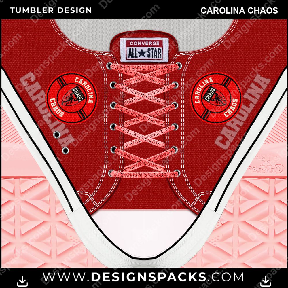Lacrosse Converse Carolina Chaos Tumbler Digital Wrap Design