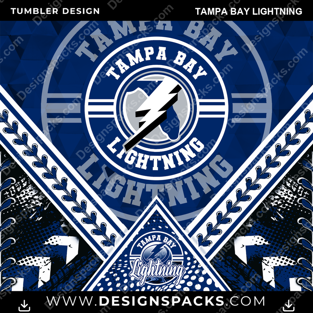Hockey Diamond Tampa Bay Lightning Tumbler Digital Wrap Design