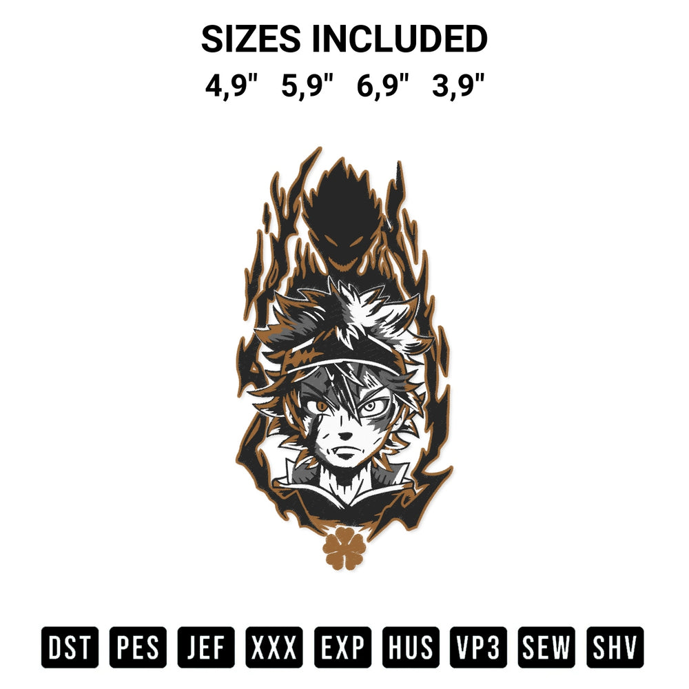 Download the Asta And Devil Black Clover Logo Embroidery Design machine embroidery design exclusively at Designspacks.com. Premium digitized pattern for apparel and DIY crafts. Available sizes: 4,9", 5,9", 6,9", 3,9".