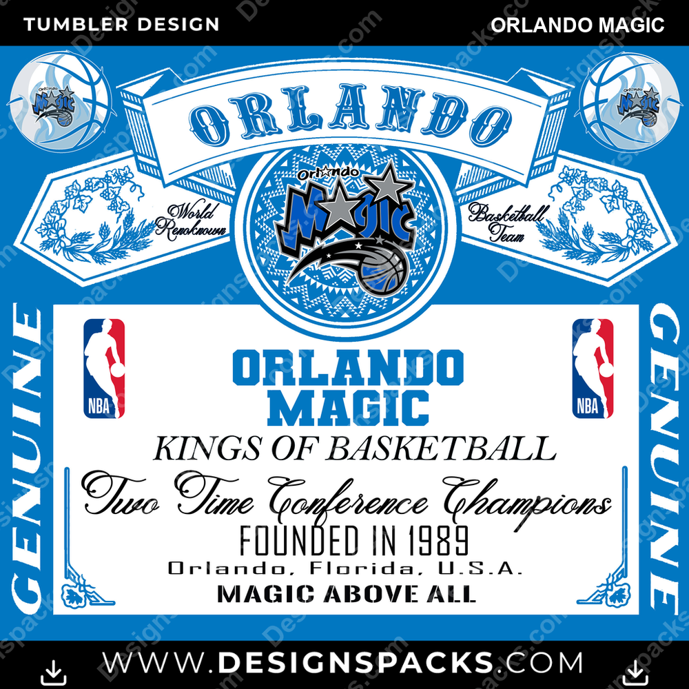 Basketball Budweiser Orlando Magic Tumbler Digital Wrap Design