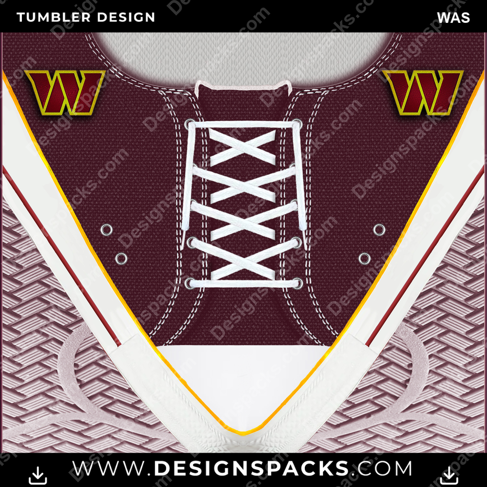 Football Converse Embroidered WAS Tumbler Digital Wrap Design