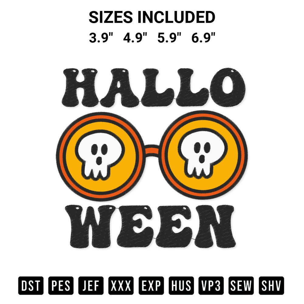 Stitch like a pro with the Skull Halloween Glasses Embroidery Design embroidery pattern from Designspacks.com. High-quality digital machine embroidery file. Available sizes: 3.9", 4.9", 5.9", 6.9".