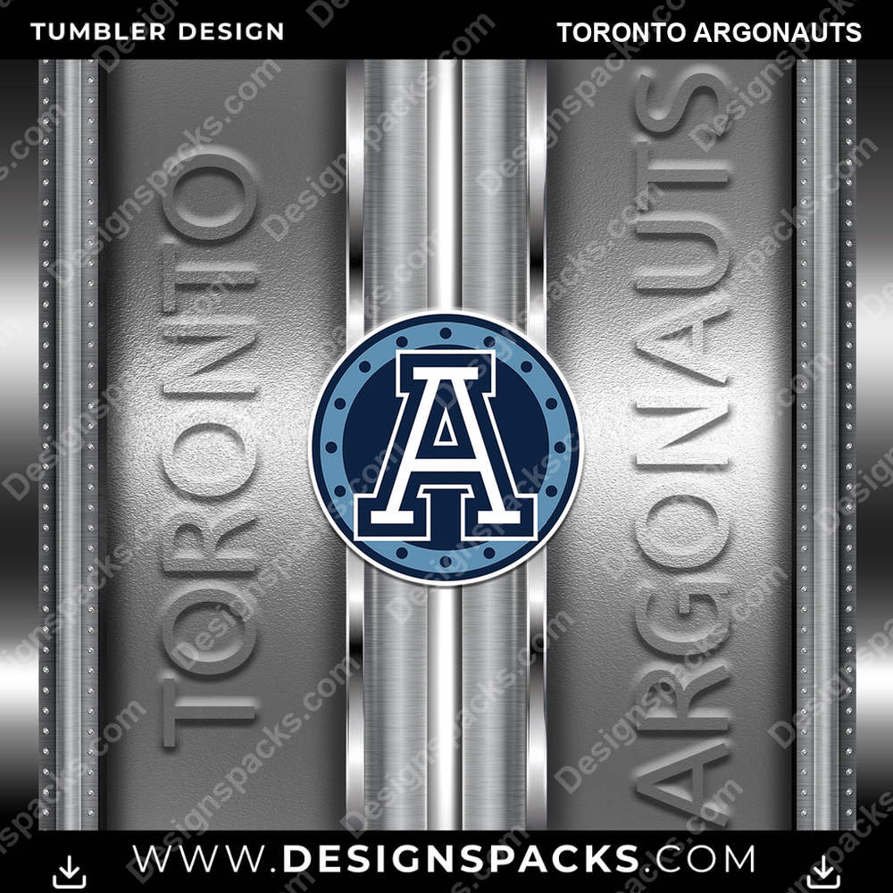 Canada Football Metallic Toronto Argonauts Tumbler Digital Wrap Design