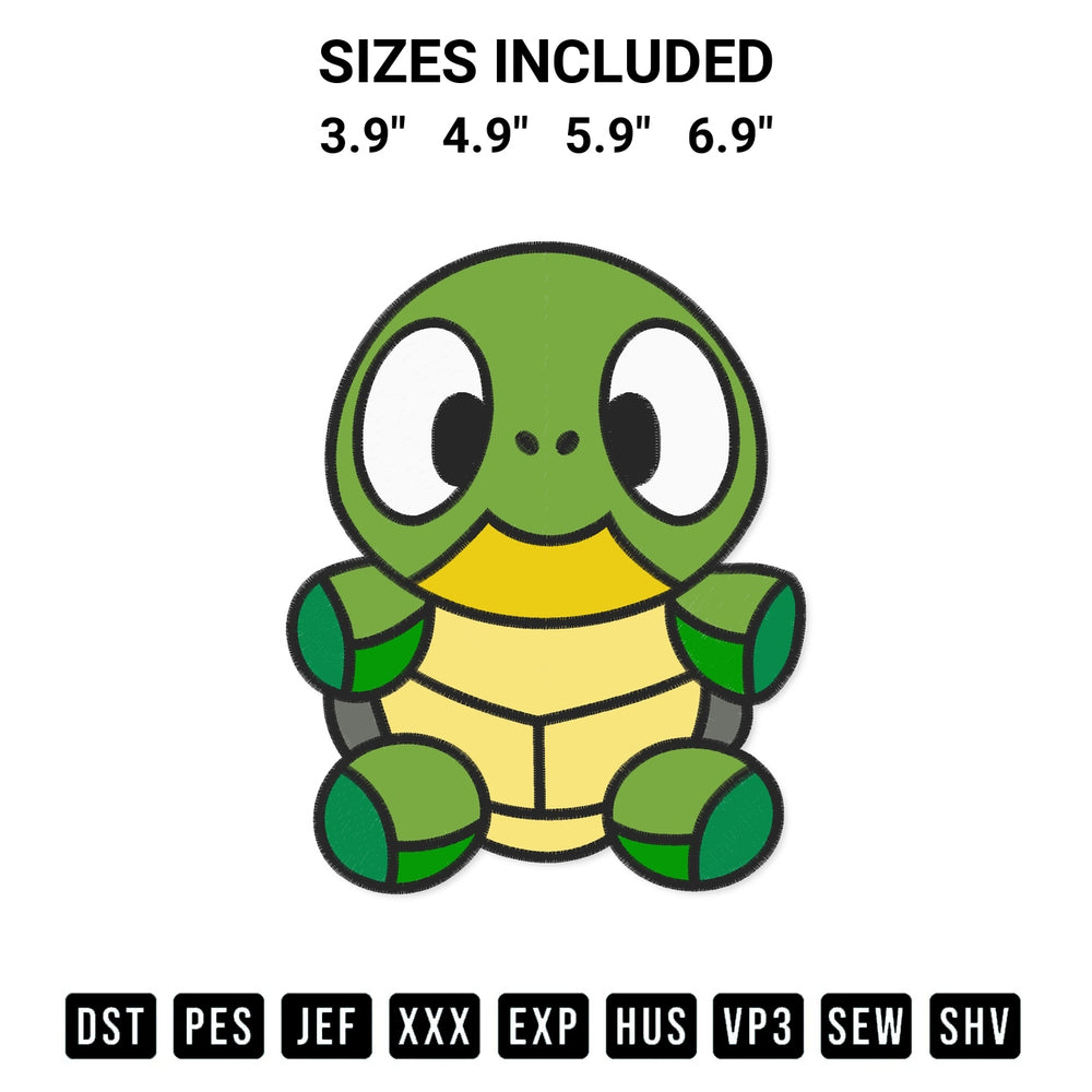 Download the Turtle Boy Embroidery Design machine embroidery design exclusively at Designspacks.com. Premium digitized pattern for apparel and DIY crafts. Available sizes: 3.9", 4.9", 5.9", 6.9".