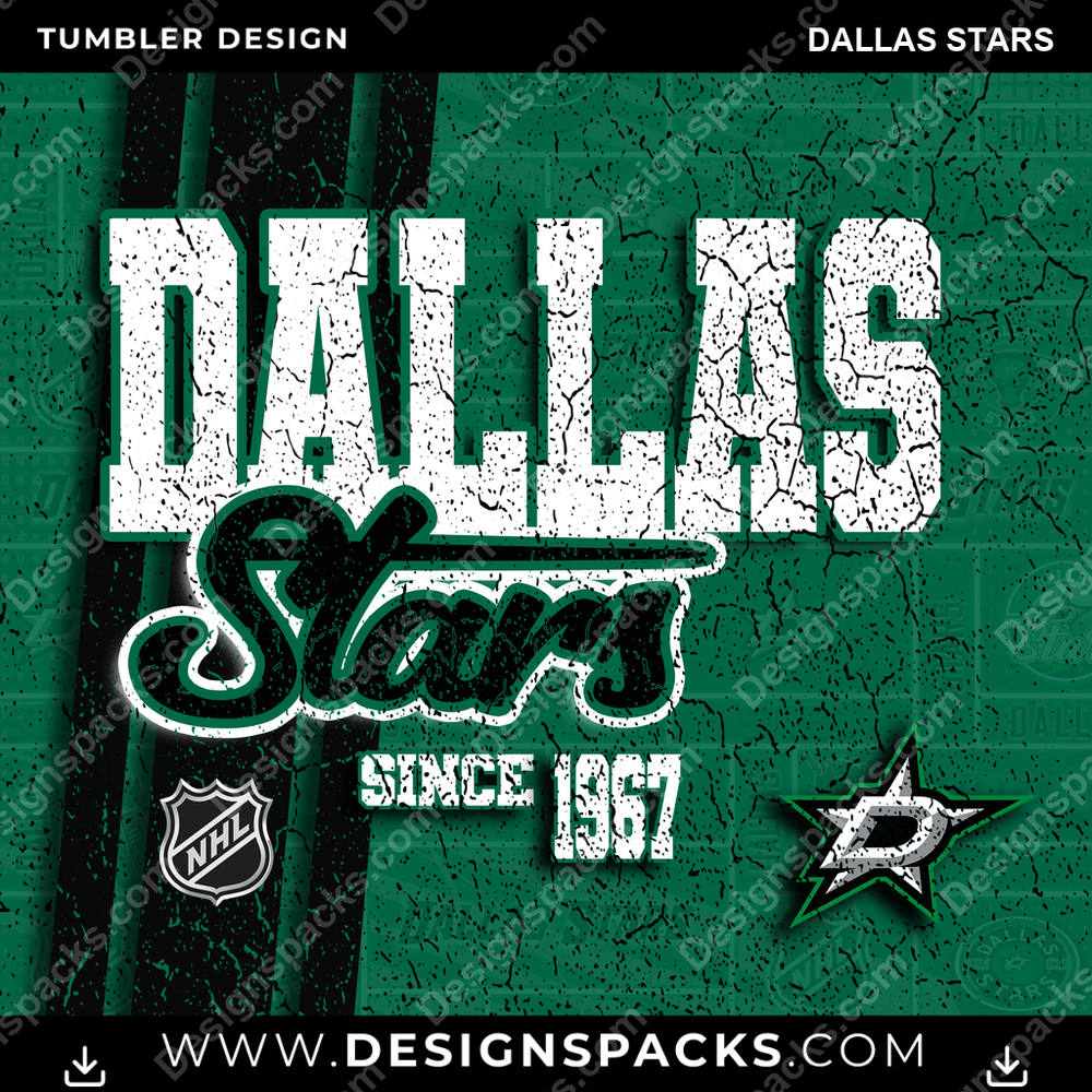 Hockey Grunge Dallas Stars NHL Hockey Tumbler Digital Wrap Design Download