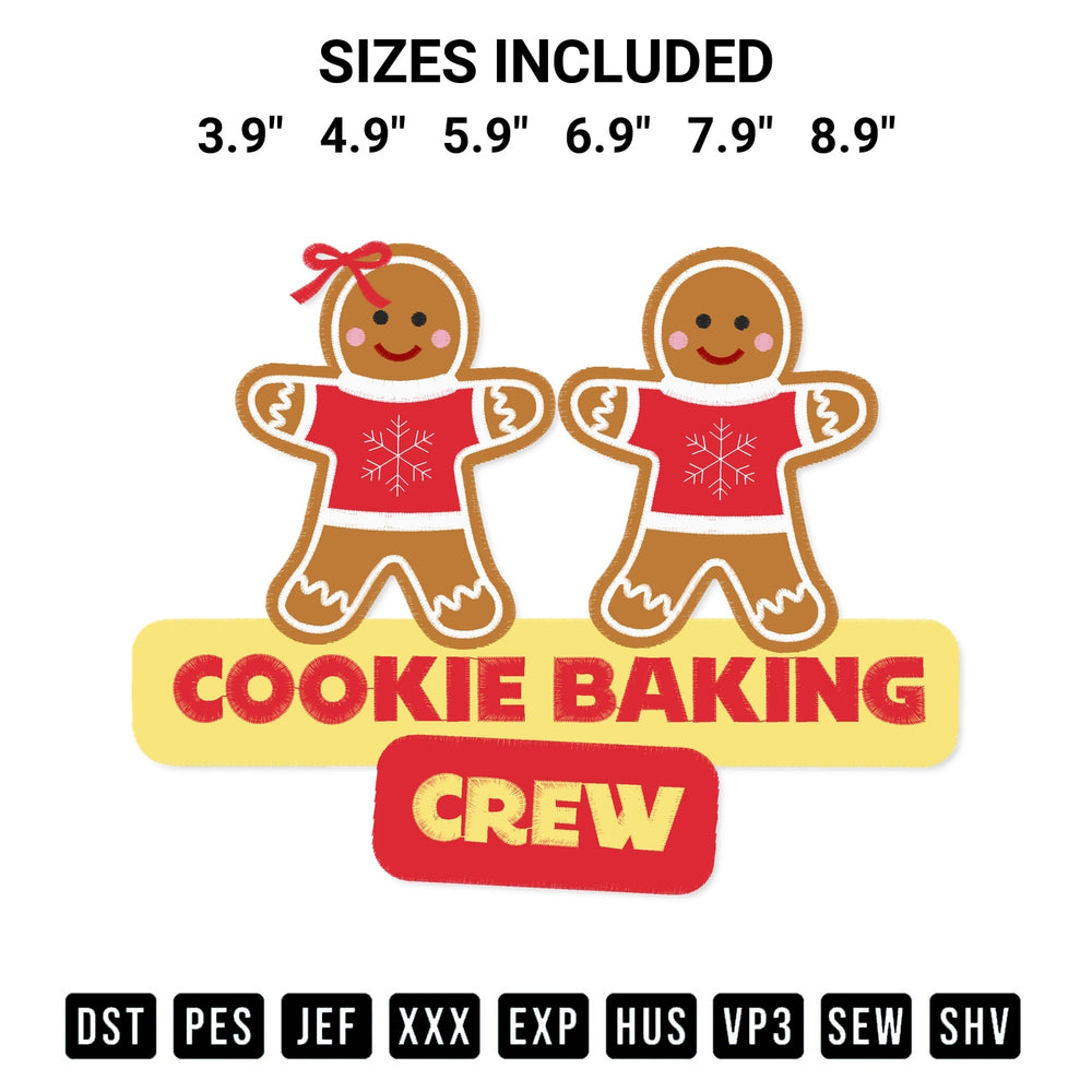 Looking for the perfect pattern? Download the Cookie Baking Crew Embroidery Design embroidery design today at Designspacks.com. Crisp, clean stitching guaranteed. Available sizes: 3.9", 4.9", 5.9", 6.9", 7.9", 8.9".