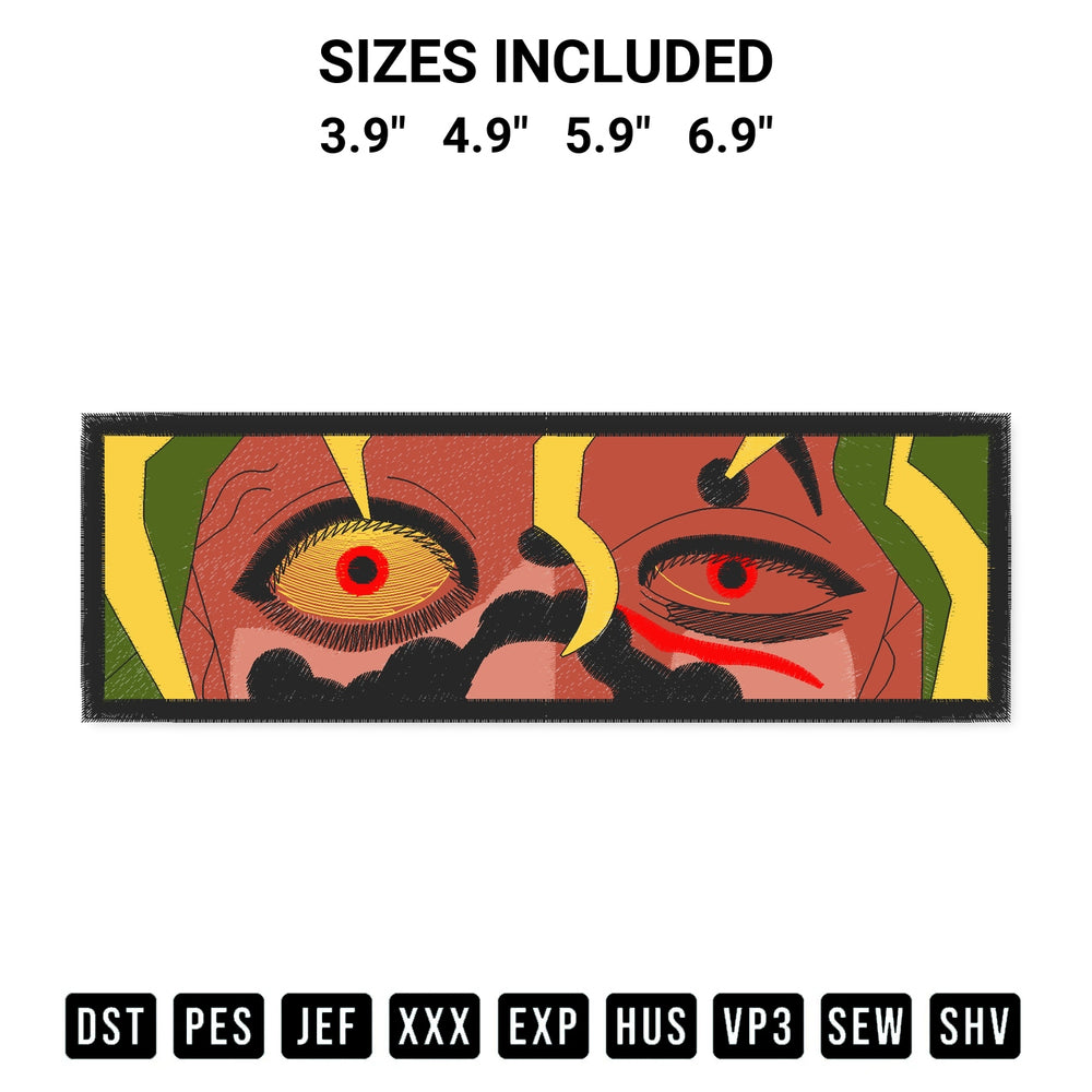 Add a unique touch to your apparel with the Gyutaro Eyes Embroidery Design embroidery file. Premium instant download available now on Designspacks.com. Available sizes: 3.9", 4.9", 5.9", 6.9".