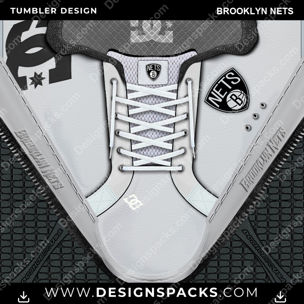 Basketball DC Sneaker Brooklyn Nets Tumbler Digital Wrap Design