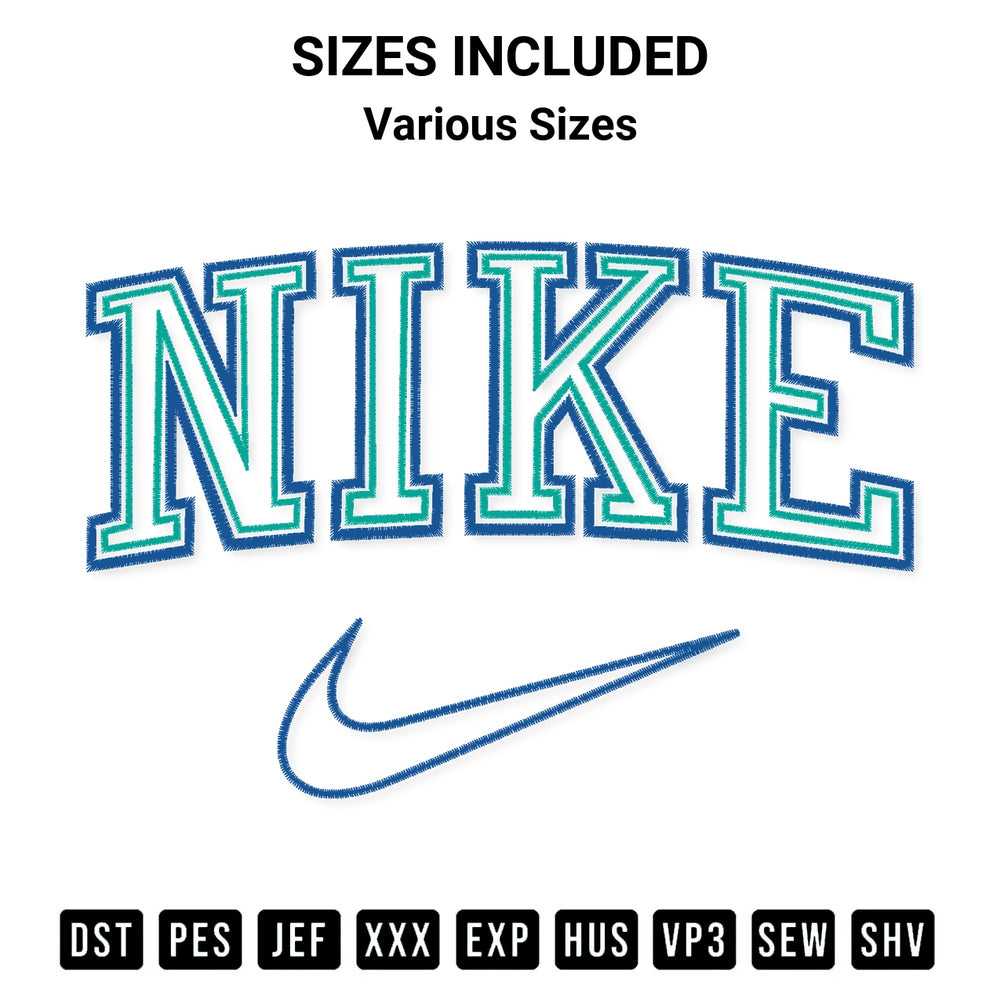 Create amazing crafts with the Nike Logo Embroidery Design File Pes Embroidery Design embroidery file. High-quality digital download from Designspacks.com, perfect for beginners and pros. Available sizes: Various Sizes.