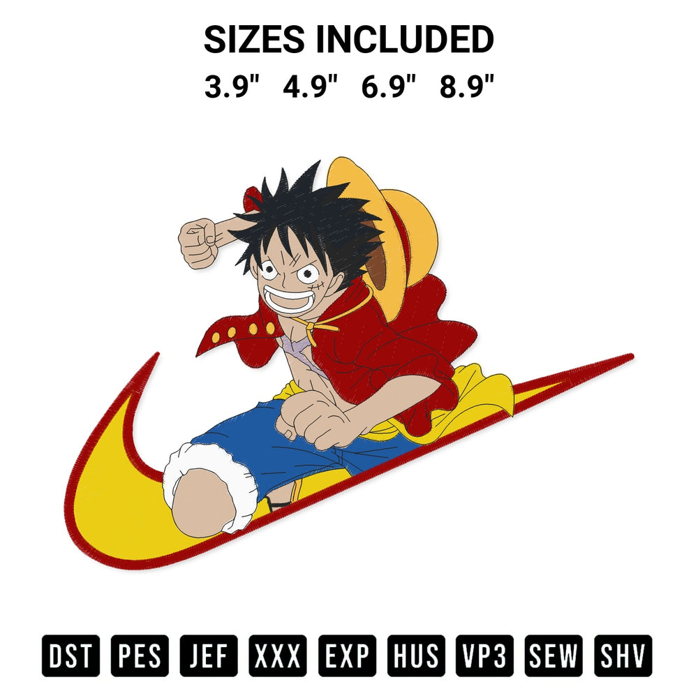 Shop the Luffy Embroidery Design machine embroidery pattern at Designspacks.com. Beautifully digitized for flawless stitching on any fabric. Available sizes: 3.9", 4.9", 6.9", 8.9".