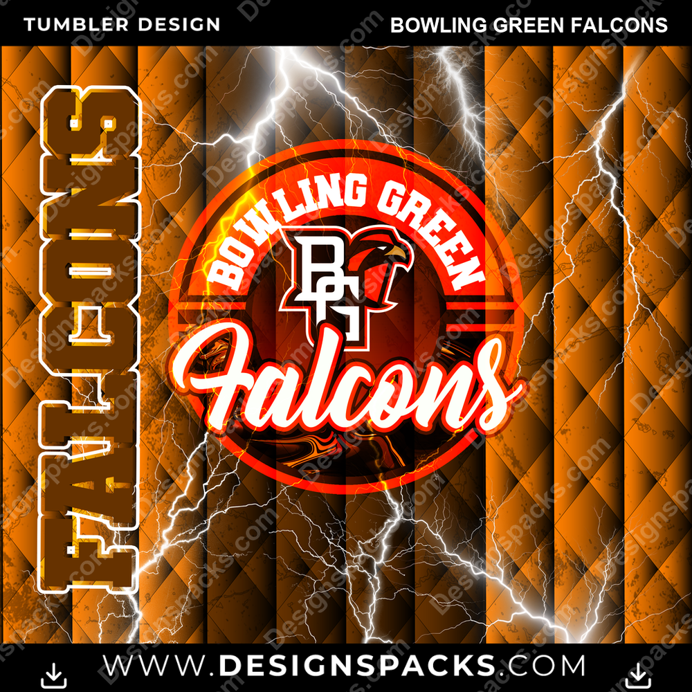 College Sport Diamond Bowling Green Falcons NCAA College Sport Tumbler Digital Wrap Design Download