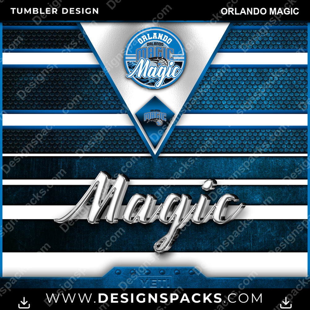 Basketball YETI Orlando Magic Tumbler Digital Wrap Design