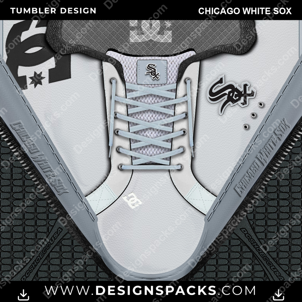 Baseball DC Sneaker Chicago White Sox Tumbler Digital Wrap Design