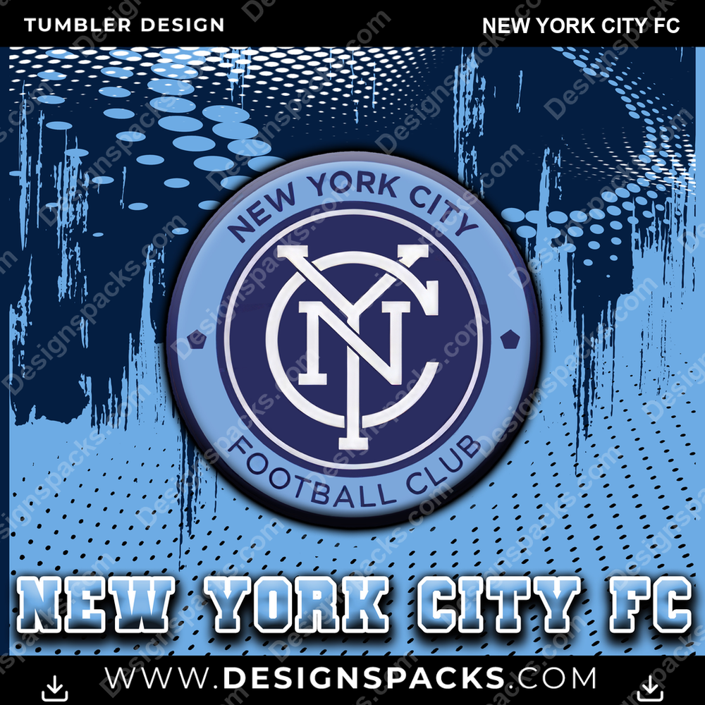 US Soccer Dot Logo New York City FC Tumbler Digital Wrap Design