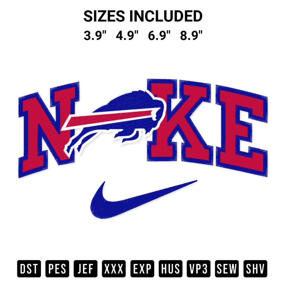 Looking for the perfect pattern? Download the Buffalo Bills X Nike Embroidery Design embroidery design today at Designspacks.com. Crisp, clean stitching guaranteed. Available sizes: 3.9", 4.9", 6.9", 8.9".