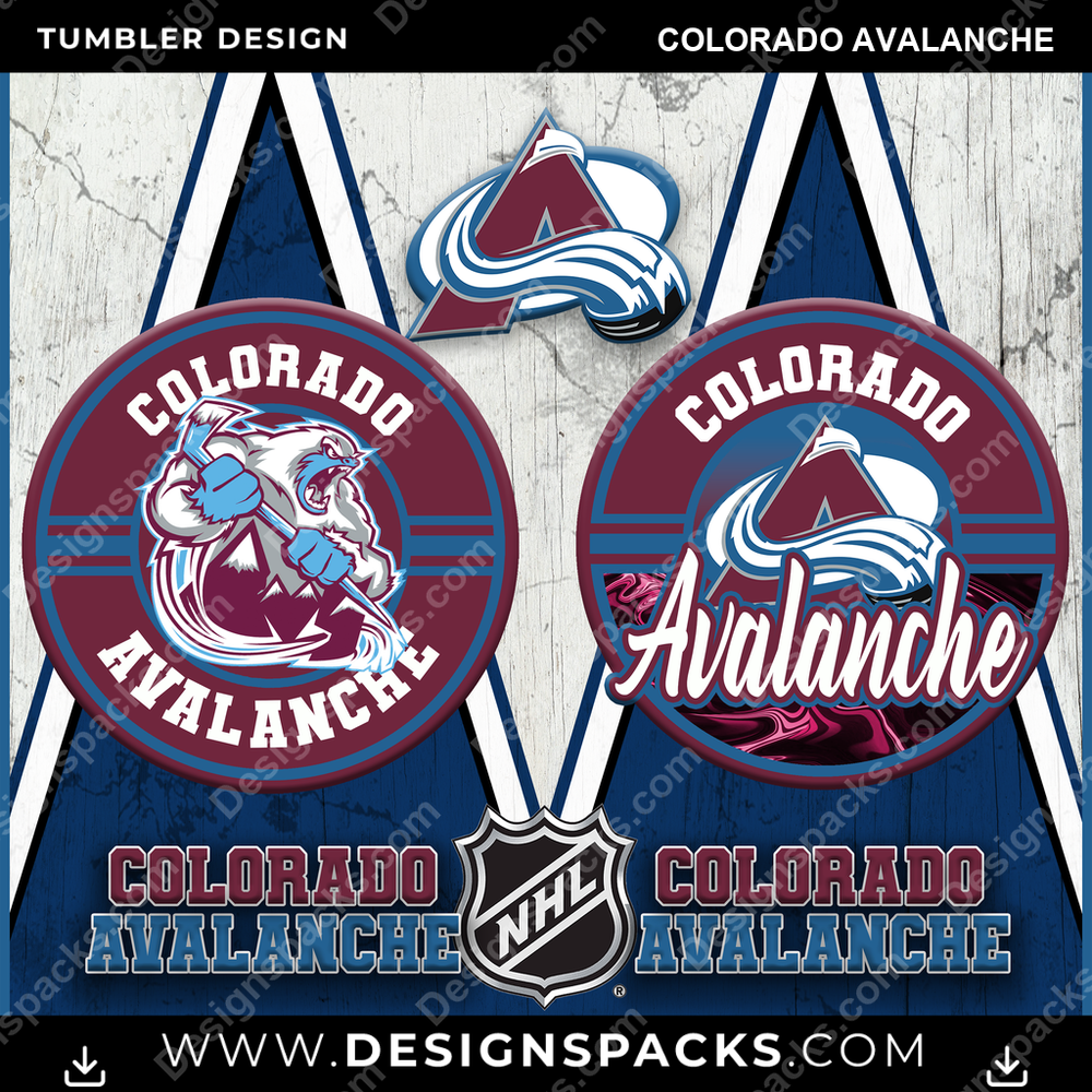 Ice Hockey Sports Colorado Avalanche Tumbler Digital Wrap Design