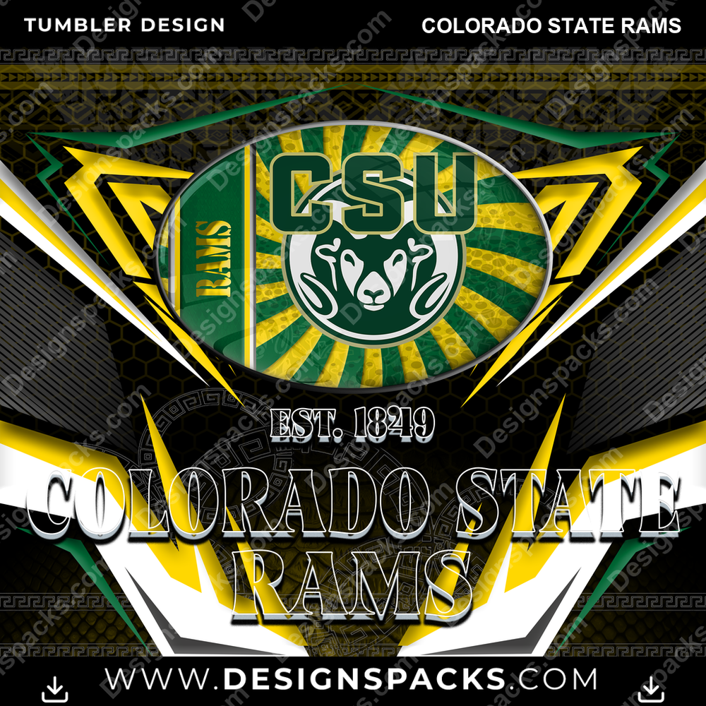 College Sport Tribal Colorado State Rams NCAA College Sport Tumbler Digital Wrap Design Download