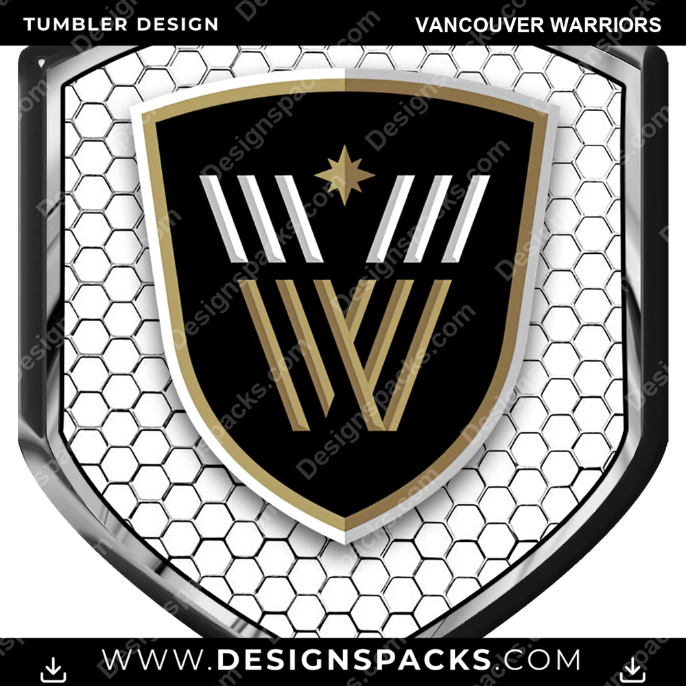 Lacrosse Shield Vancouver Warriors Tumbler Digital Wrap Design
