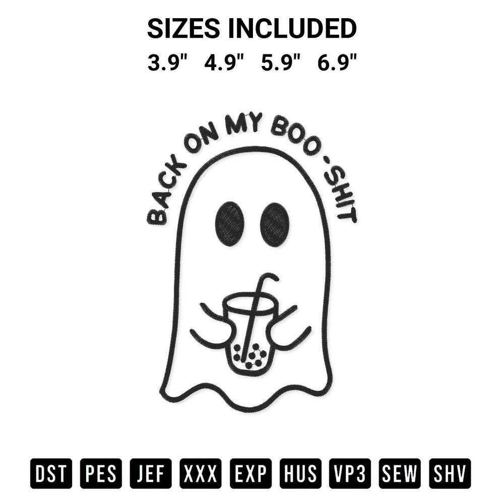 Looking for the perfect pattern? Download the Back On My Boo Shit Embroidery Design embroidery design today at Designspacks.com. Crisp, clean stitching guaranteed. Available sizes: 3.9", 4.9", 5.9", 6.9".