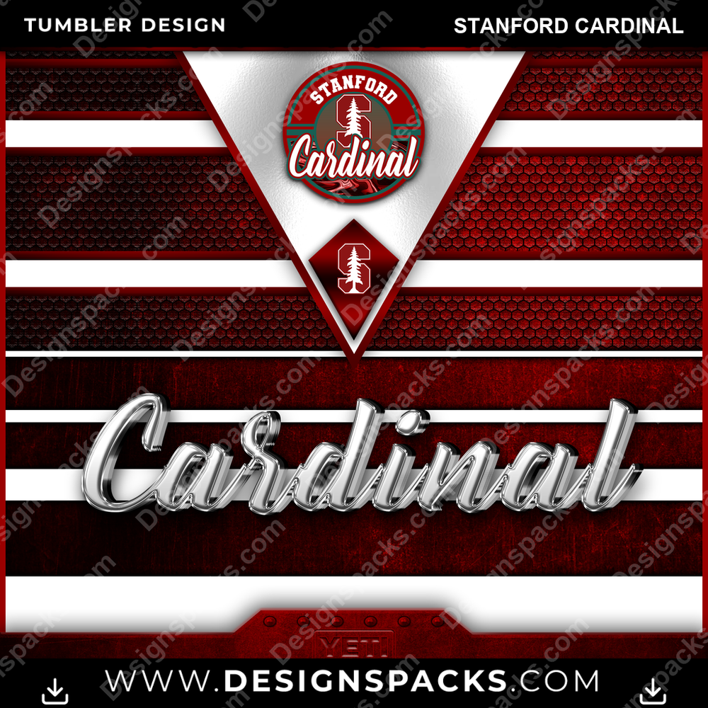 College Sport YETI Stanford Cardinal NCAA College Sport Tumbler Digital Wrap Design Download