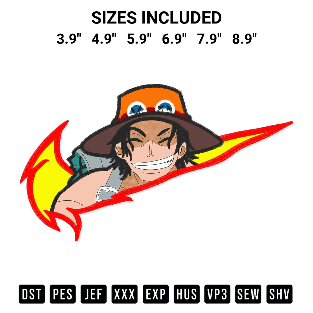 Elevate your next project with our Swoosh Ace Anime Embroidery Design embroidery file. Shop high-quality digital patterns instantly at Designspacks.com. Available sizes: 3.9", 4.9", 5.9", 6.9", 7.9", 8.9".