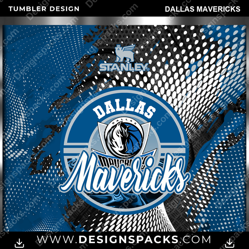 Basketball Stanley Dallas Mavericks Tumbler Digital Wrap Design