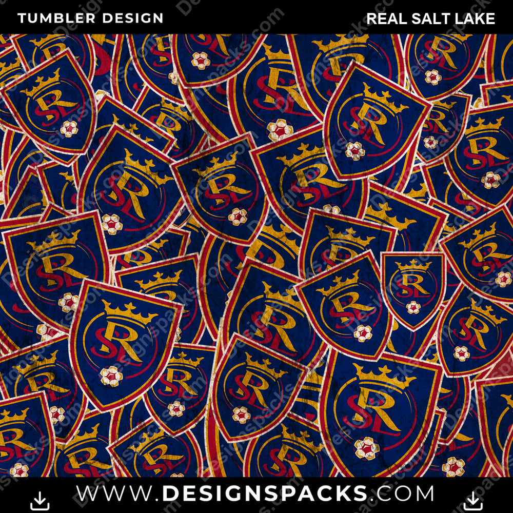 Soccer Logo BG Real Salt Lake Tumbler Digital Wrap Design