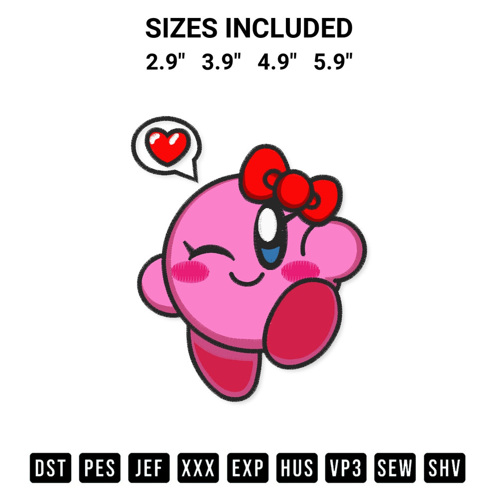 Stitch like a pro with the Kirrle Cute Embroidery Design embroidery pattern from Designspacks.com. High-quality digital machine embroidery file. Available sizes: 2.9", 3.9", 4.9", 5.9".
