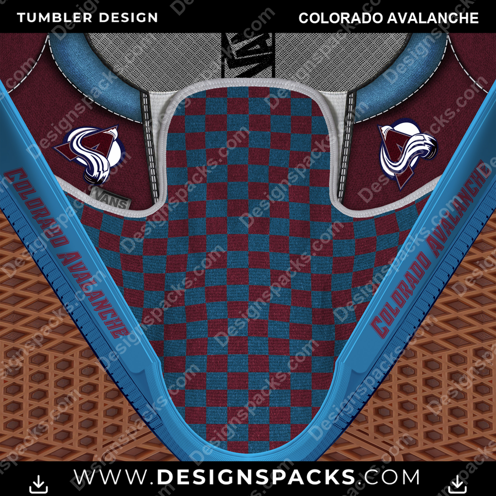 Ice Hockey Vans Classic Colorado Avalanche NHL Hockey Tumbler Digital Wrap Design Download